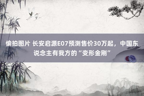 偷拍图片 长安启源E07预测售价30万起，中国东说念主有我方的“变形金刚”