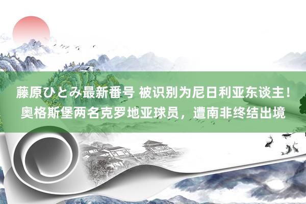 藤原ひとみ最新番号 被识别为尼日利亚东谈主！奥格斯堡两名克罗地亚球员，遭南非终结出境