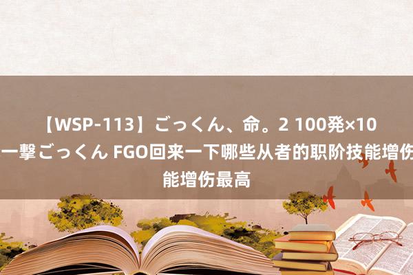 【WSP-113】ごっくん、命。2 100発×100人×一撃ごっくん FGO回来一下哪些从者的职阶技能增伤最高