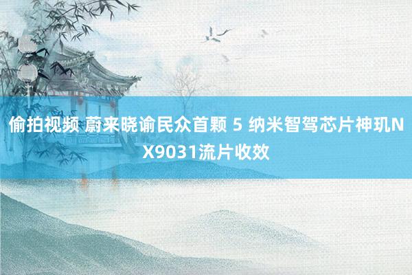 偷拍视频 蔚来晓谕民众首颗 5 纳米智驾芯片神玑NX9031流片收效