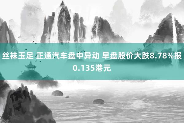 丝袜玉足 正通汽车盘中异动 早盘股价大跌8.78%报0.135港元