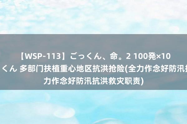 【WSP-113】ごっくん、命。2 100発×100人×一撃ごっくん 多部门扶植重心地区抗洪抢险(全力作念好防汛抗洪救灾职责)