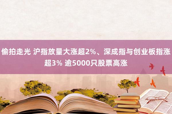 偷拍走光 沪指放量大涨超2%、深成指与创业板指涨超3% 逾5000只股票高涨