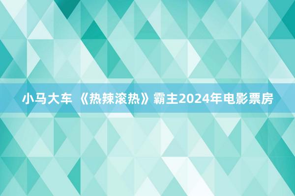 小马大车 《热辣滚热》霸主2024年电影票房