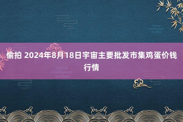 偷拍 2024年8月18日宇宙主要批发市集鸡蛋价钱行情